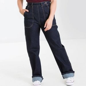 Hell Bunny Weston Jeans uk10 medium wash